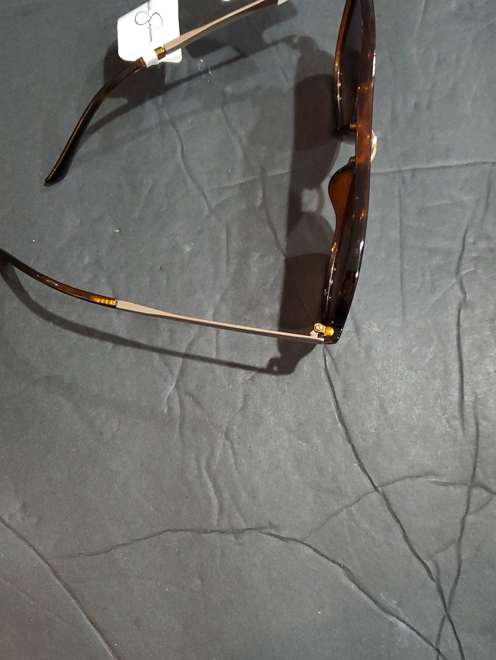 Jessica Simpson j6382 brown tortoiseshell aviator flat brow style sunglasses new - Picture 5 of 12